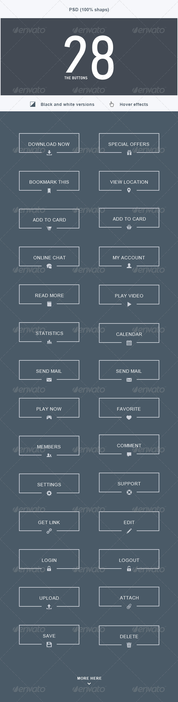 The Buttons 28, Web Elements | GraphicRiver