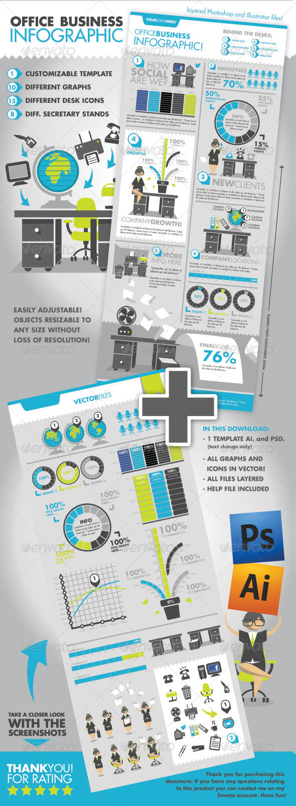 Office Business Infographic, Infographics | GraphicRiver