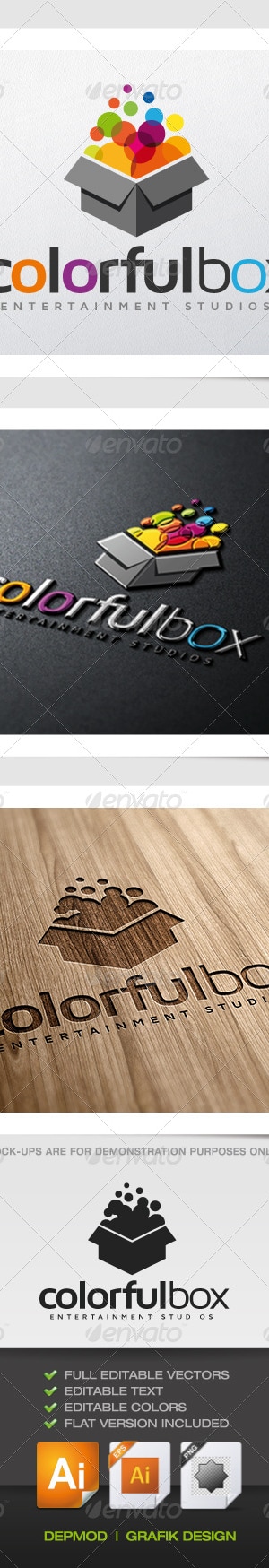 Colorful Box Logo, Logo Templates | GraphicRiver