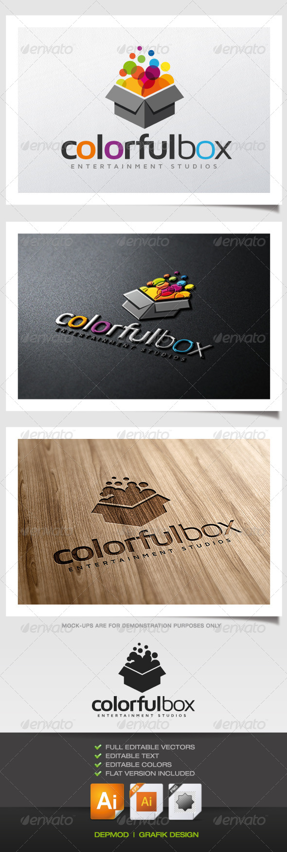 Colorful Box Logo, Logo Templates | GraphicRiver