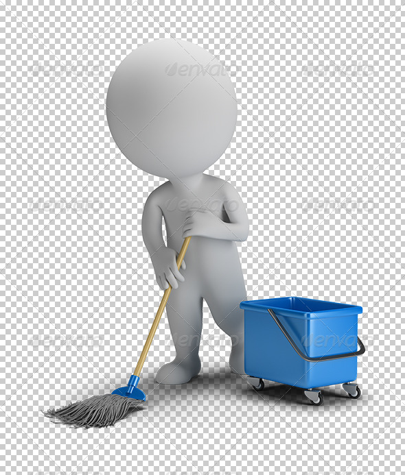3D Small People - Sweeper, Graphics | GraphicRiver