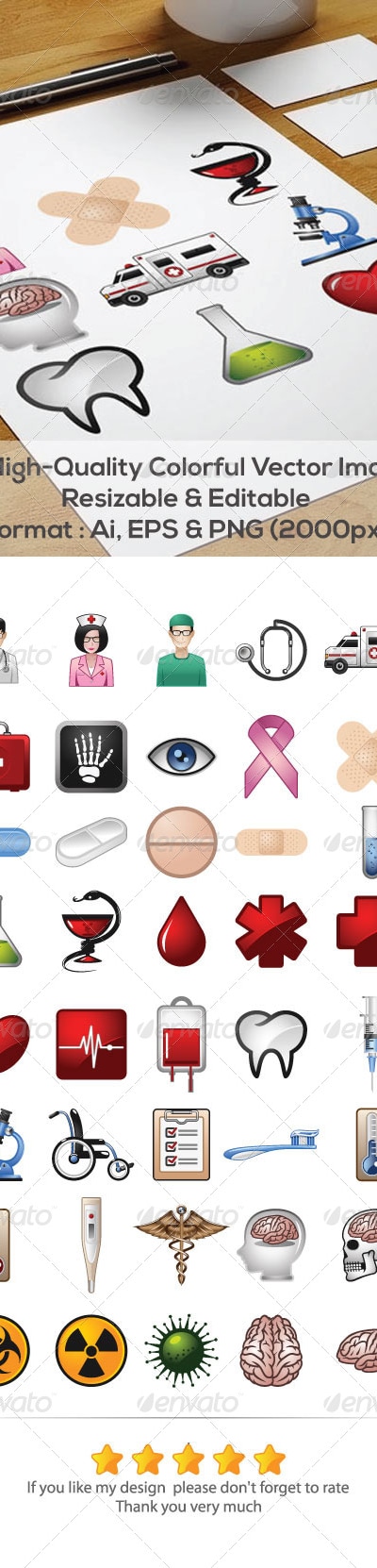 40 Medical Vector icons, Vectors | GraphicRiver