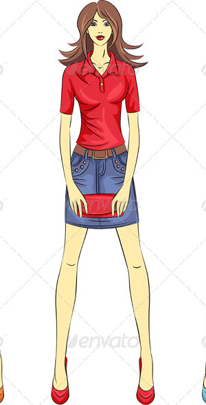 Vector Fashion Girls Top Models , Vectors | GraphicRiver