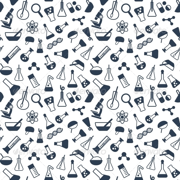 Seamless Science Pattern, Vectors | GraphicRiver