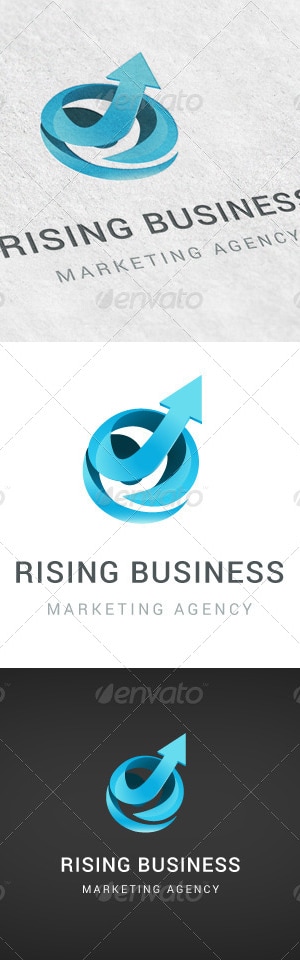 Rising Business Logo, Logo Templates | GraphicRiver