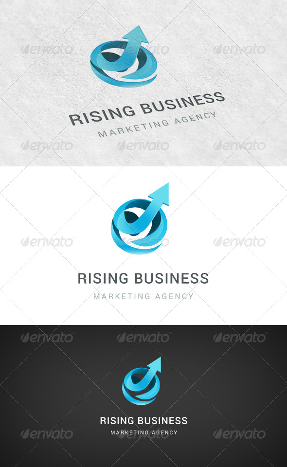 Rising Business Logo, Logo Templates | GraphicRiver