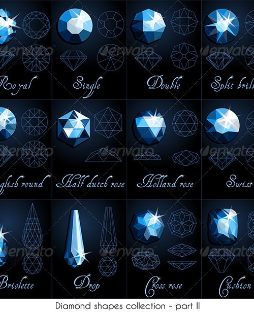 Diamond Shapes Collection, Vectors | GraphicRiver