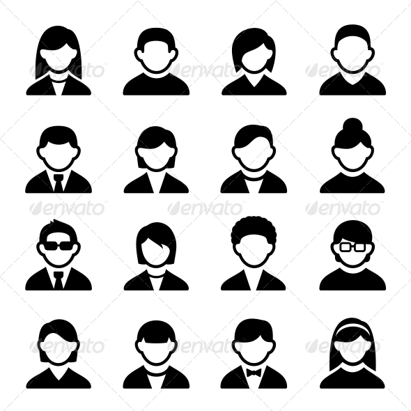 User Icons Set 2, Vectors | GraphicRiver