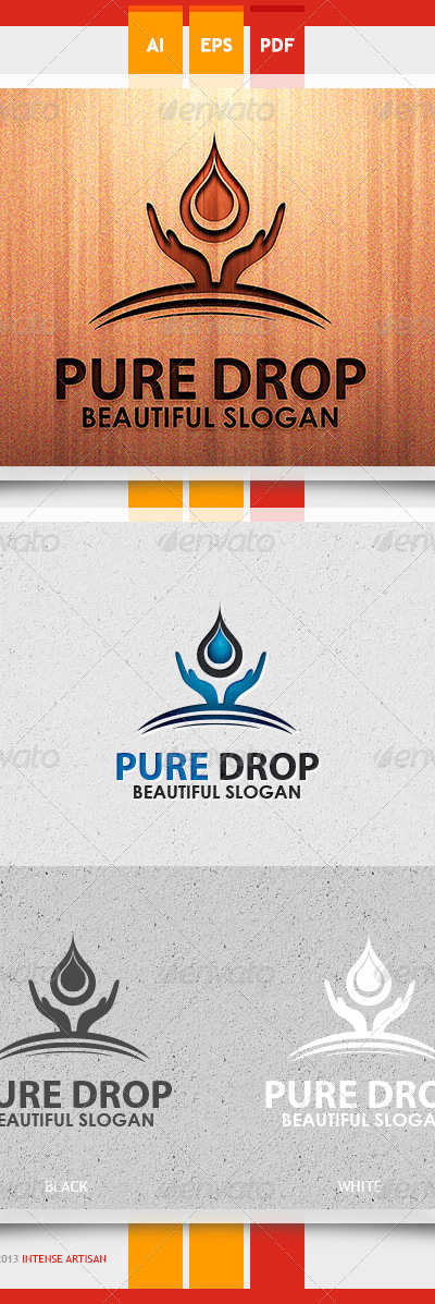 Pure Drop Logo Template, Logo Templates | GraphicRiver