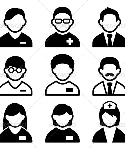 Doctor Icon Set, Icons | GraphicRiver
