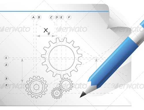 Technical Drawing, Vectors | GraphicRiver