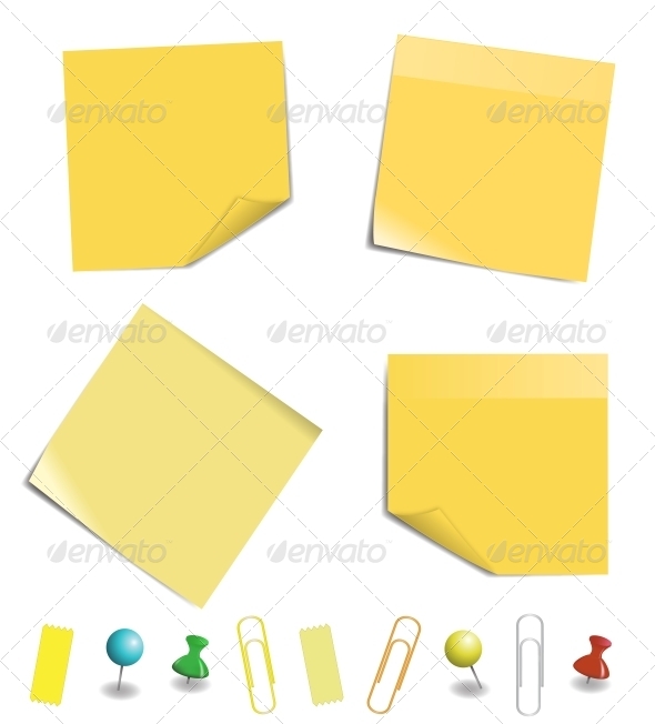 Sticky Note Paper, Vectors | GraphicRiver