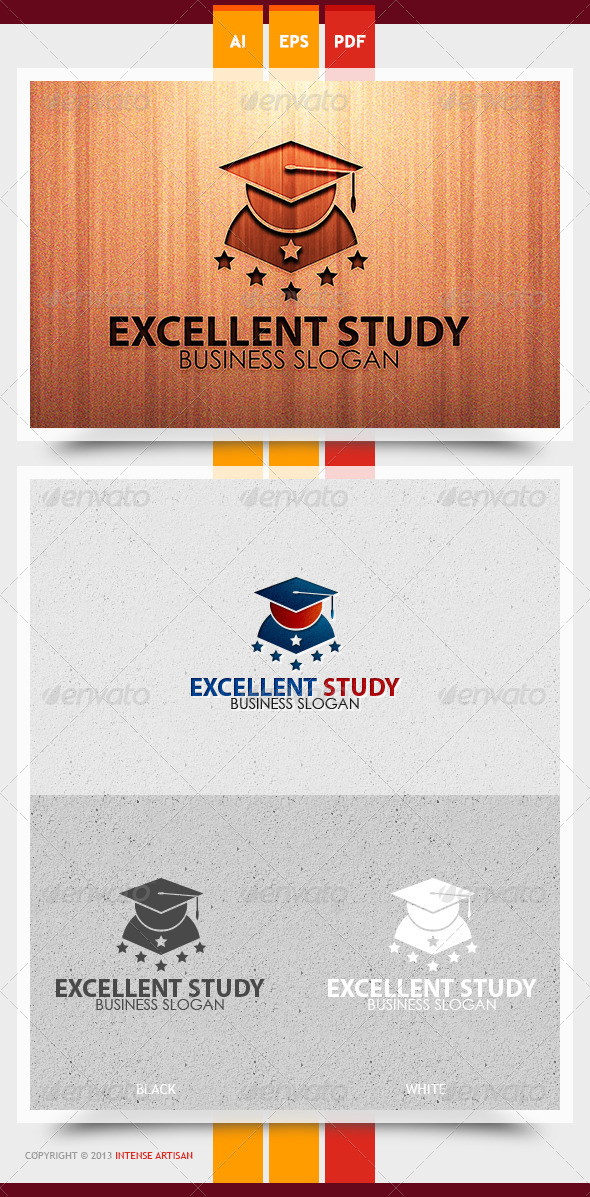 Excellent Study Logo Template, Logo Templates | GraphicRiver