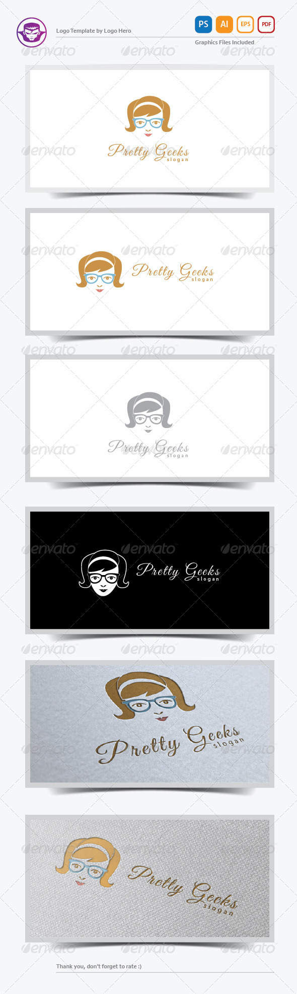 Pretty Geeks Logo Template, Logo Templates | GraphicRiver
