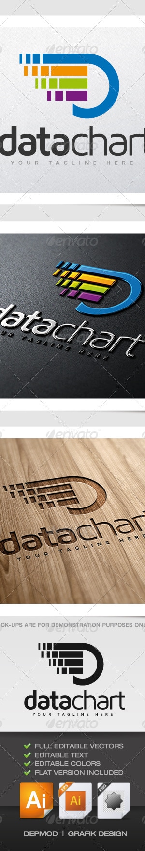 Data Chart Logo, Logo Templates | GraphicRiver