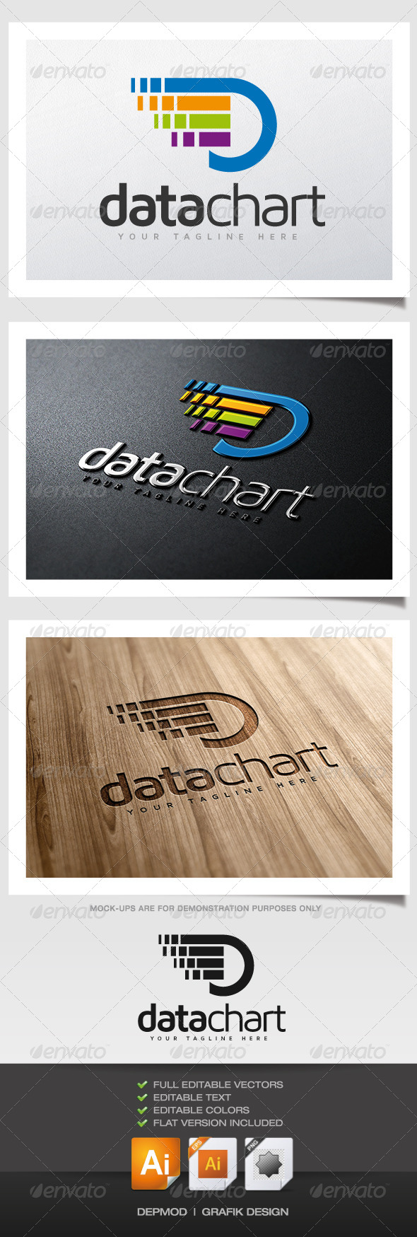 Data Chart Logo, Logo Templates | GraphicRiver