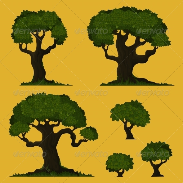 Tree Vector Set, Vectors | GraphicRiver