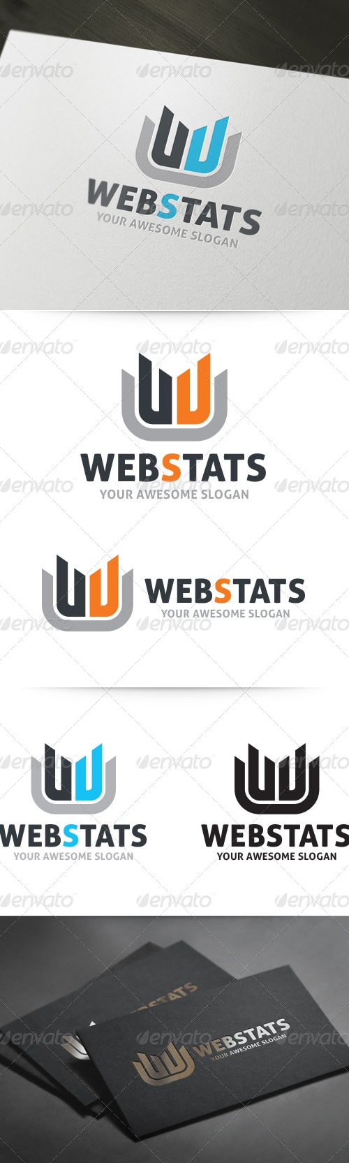 Web Stats - Letter W Logo, Logo Templates | GraphicRiver