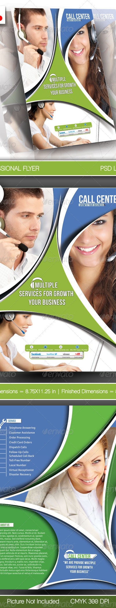 Customer Support Flyer & Poster Template - 2, Print Templates ...