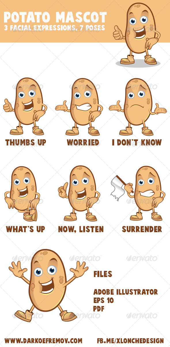 Potato Mascot , Vectors | GraphicRiver