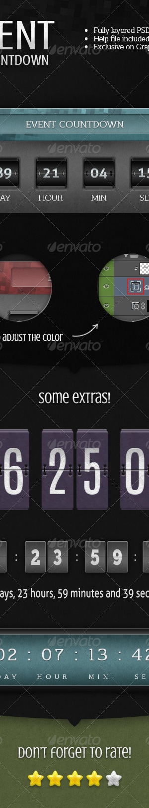 Event Countdown, Web Elements | GraphicRiver