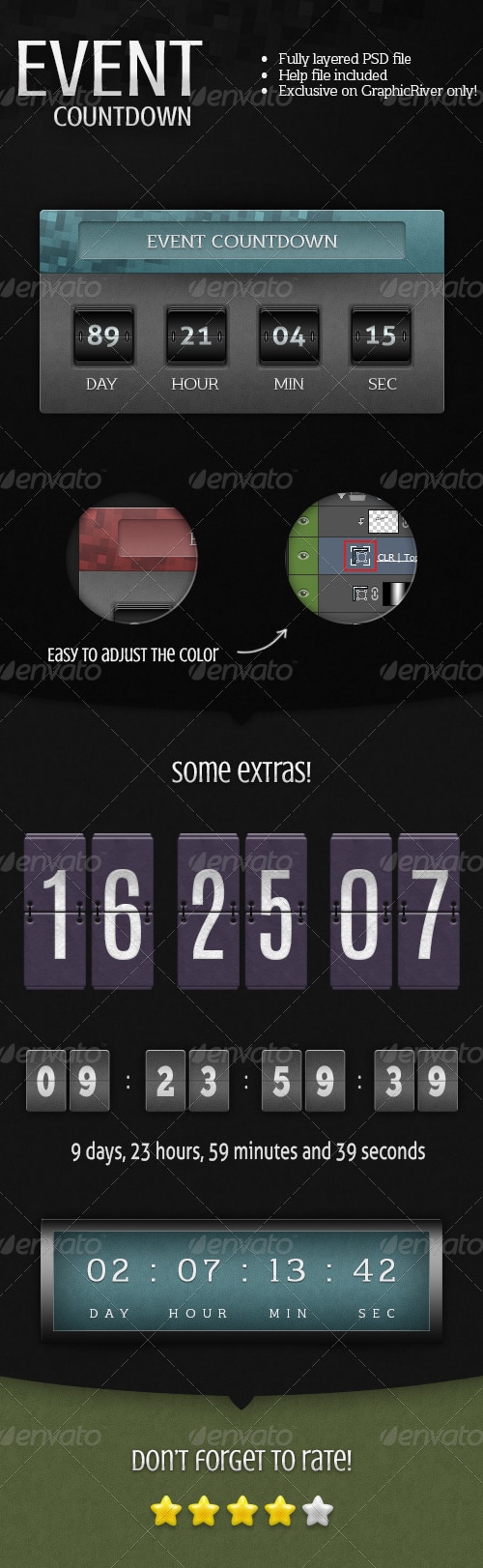 Event Countdown, Web Elements | GraphicRiver