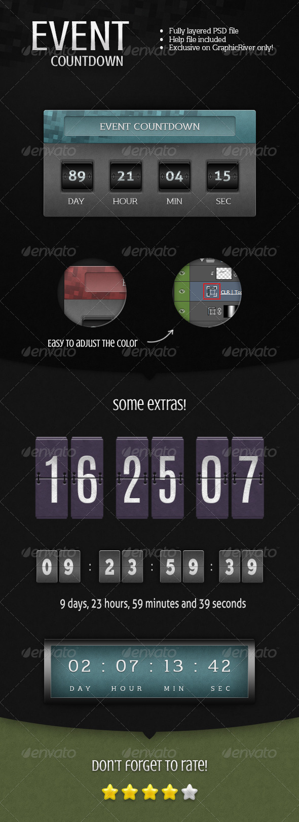 Event Countdown, Web Elements | GraphicRiver