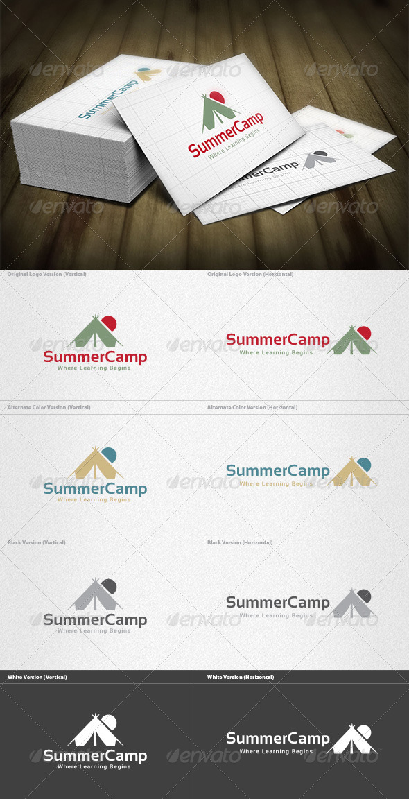 Summer Camp Logo, Logo Templates | GraphicRiver