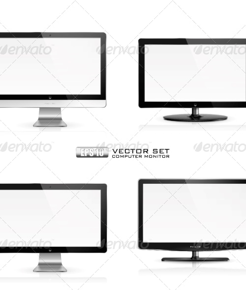 Computer Monitor, Vectors | GraphicRiver