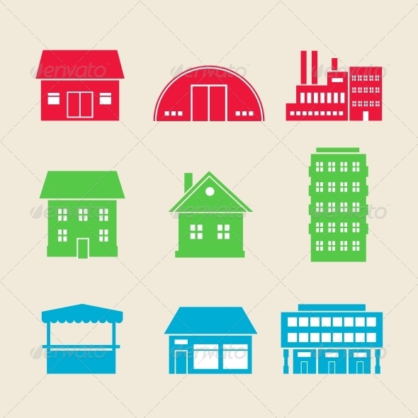 Building Icons, Vectors | GraphicRiver