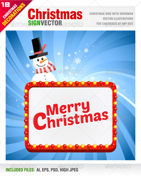 Christmas Sign, Vectors | GraphicRiver