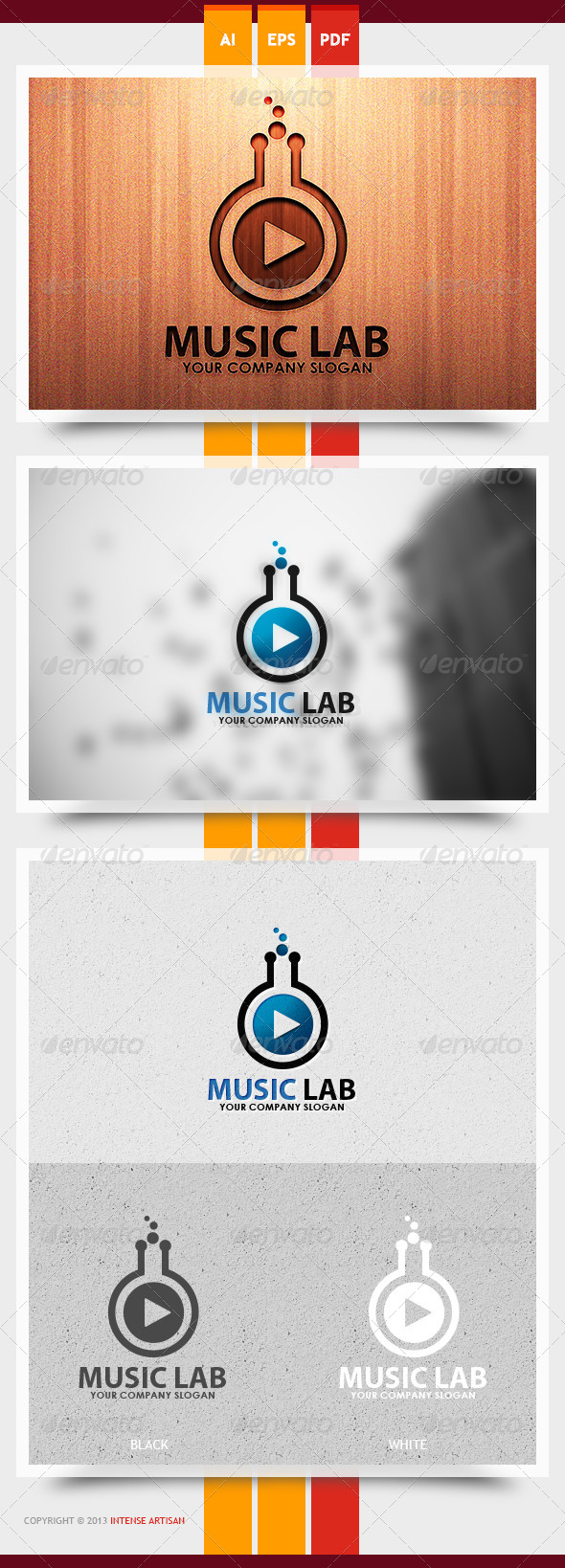 Music Lab Logo Template, Logo Templates | GraphicRiver
