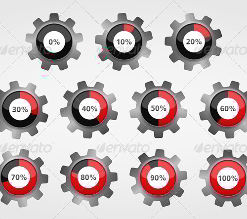 Progress Indicators, Vectors | GraphicRiver