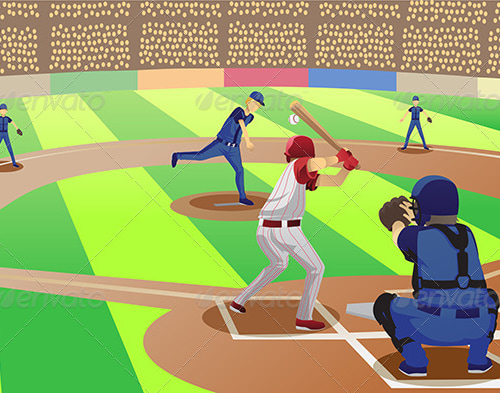 Baseball Game, Vectors | GraphicRiver