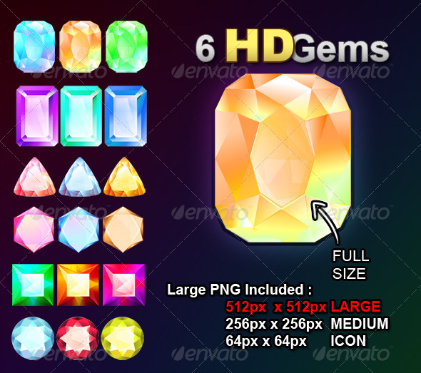6 HD Gems, Graphics | GraphicRiver