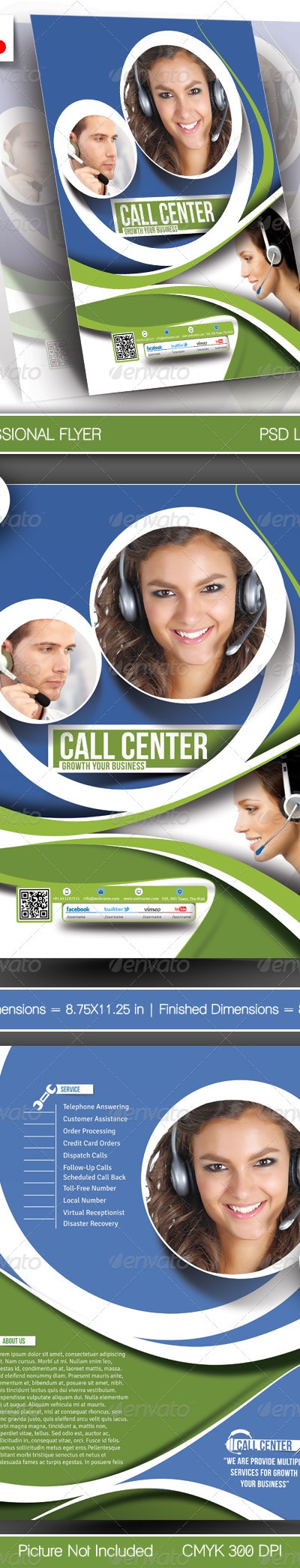 Customer Support Flyer & Poster Template - 3, Print Templates ...