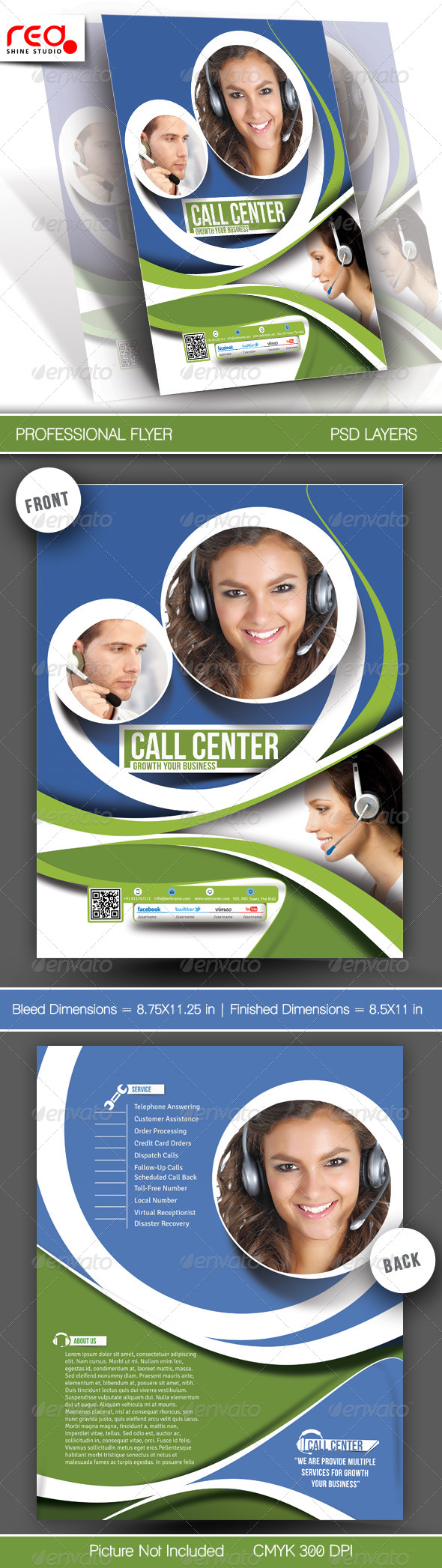 Customer Support Flyer & Poster Template - 3, Print Templates ...
