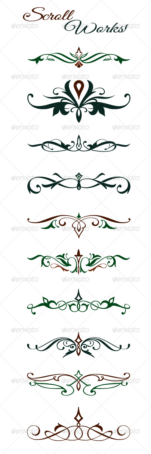 Scroll Design Elements, Vectors | GraphicRiver