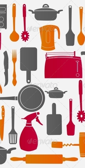 Vector Illustration of Kitchen Tools for Cooking, Vectors | GraphicRiver