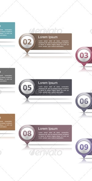 Design Elements with Numbers, Vectors | GraphicRiver