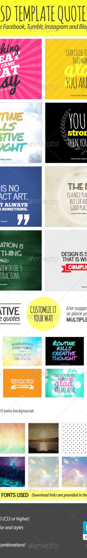 PSD Template Quotes, Web Elements | GraphicRiver