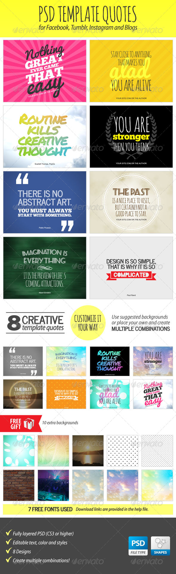 PSD Template Quotes, Web Elements | GraphicRiver