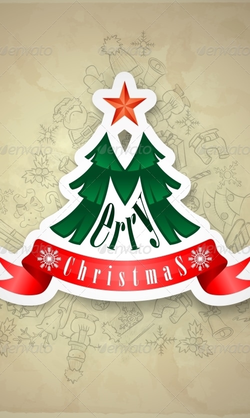 Christmas Sticker, Vectors | GraphicRiver