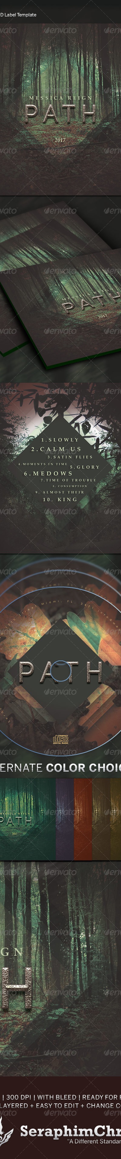 Path: CD Cover Artwork Template, Print Templates | GraphicRiver
