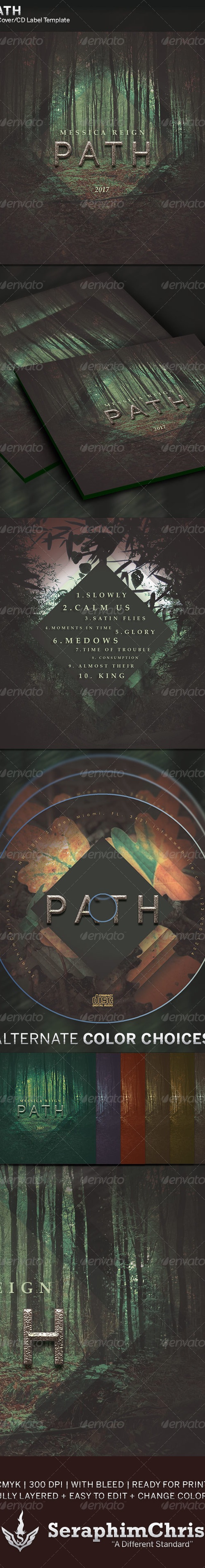 Path: CD Cover Artwork Template, Print Templates | GraphicRiver
