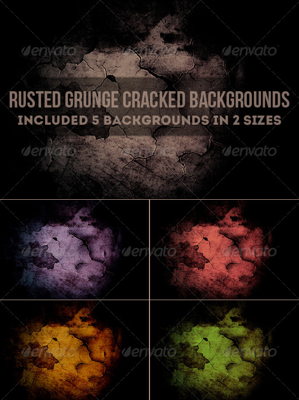 Rusted Grunge Cracked Backgrounds, Graphics | GraphicRiver