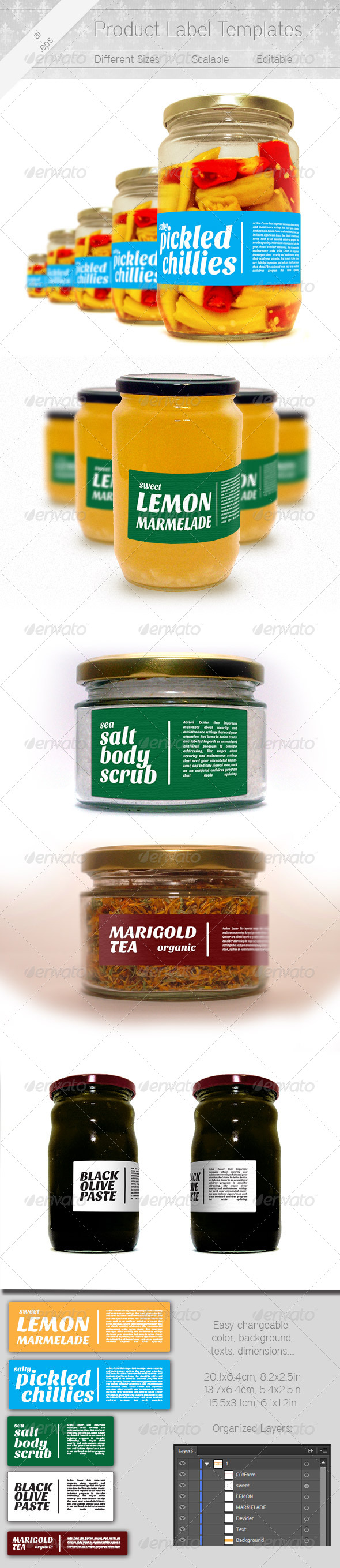 Product Label Templates, Print Templates | GraphicRiver