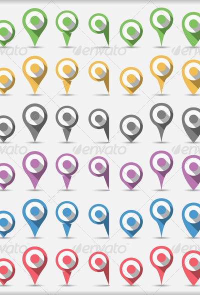 Map Pins, Vectors | GraphicRiver