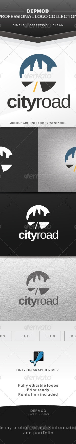 City Road Logo, Logo Templates | GraphicRiver