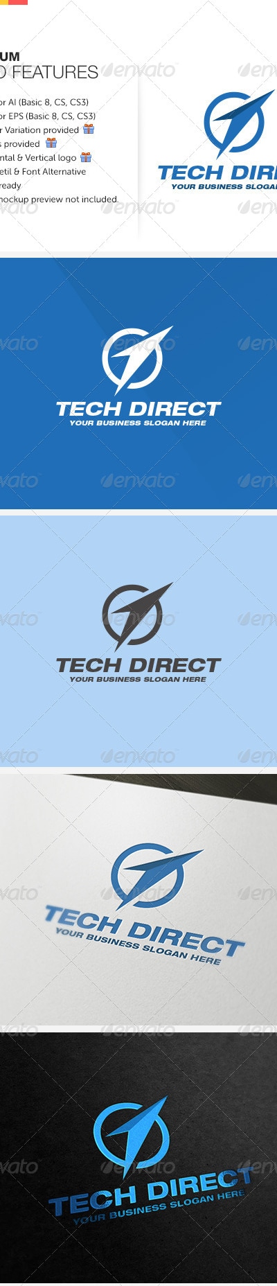 Direct Technology Logo, Logo Templates | GraphicRiver